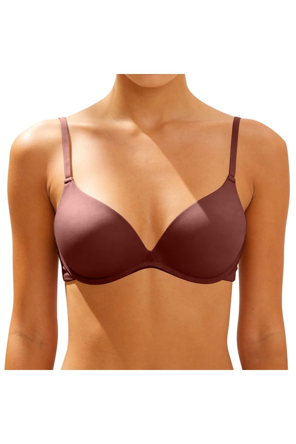 Wireless Bras for Women Demi Bra Balconette No Padding Plunge Bras Comfortable Push Up Seamless Tshirt Bras