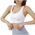 thumbnail image 1 of Wireless Bras for Women Front Closure Zipper Breathable Comfy Workout Seamless Bralettes Fullover Coverage Wireless Bras, 1 of 6