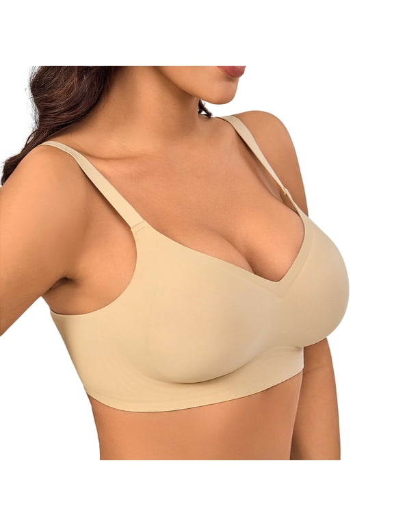 Wireless Bras for Women,Full Coverage Sports Bra,Seamless Comfortable Wire Free Bralette Small to Plus Size