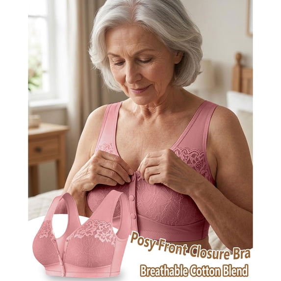 Wireless Bras for Women JIANLAI Full Coverage Wireless Bra Padded Seamless Bralettes Comfortable Basic Everyday Bras Pink