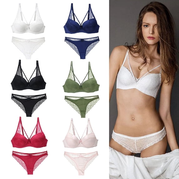Women's Push Up Lace Bra JIANLAI ,Wide Adjustable Strap Full Coverage Underwire-Free Bra, Breathable Fashion Elegant V Neck Shaping Bra