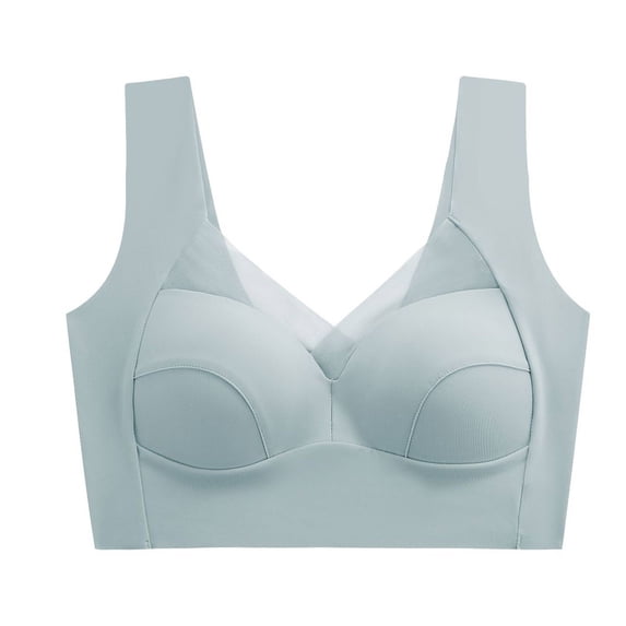 Womens Wireless Bras No Underwire Bra Feature V-Neck Soft Bra -a Style W-727 XL