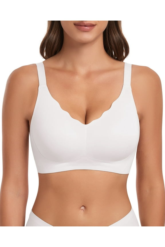 Wireless Bras for Women No Underwire Full Coverage Padded Push Up Wirefree Bras Seamless Bralette Soft Comfort Everyday Bra