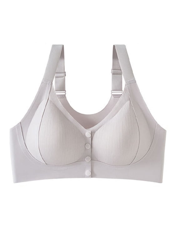 Wireless Bras for Women No Underwire Support Mesh Crossover Bra Seamless Push Up Full Coverage Everyday Bralettes (40/90BC, Black)