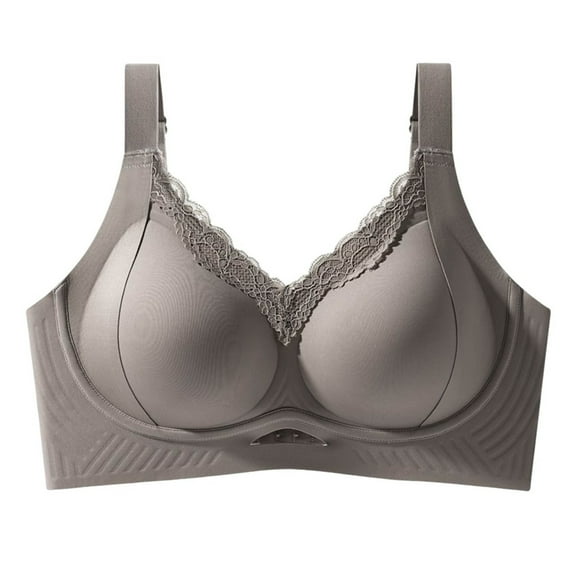 Wireless Bras for Women No Underwire Support Seamless Full Coverage Bralettes Everyday Comfy Tshirt Padded Bra (38/85ABC, Coffee)