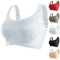 thumbnail image 1 of Wireless Bras for Women Non-Magnetic No Steel Ring Plus Size Thin Adjustable Bra Gathered Comfortable Sexy Lace Bra Daily Bra Everyday Bras Gray M, 1 of 9