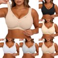 thumbnail image 1 of Wireless Bras for Women,Plus Size Full Cup Lace Wide Shoulder Straps Comfort Support No‑Underwire Bra for Daily Wear, 1 of 6