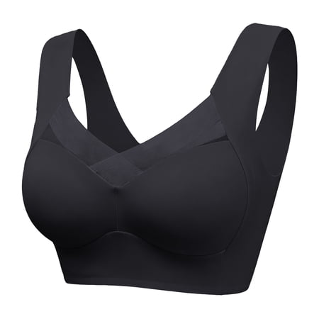 CHAYERL Wireless Bras for Women Pullover Design with Wide Straps Scoop Neck And Smooth Full Coverage Cups Full Coverage Bras for Women