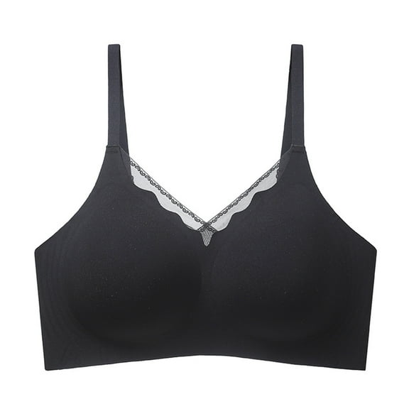 Wireless Bras for Women Seamless Push-Up Bras No Underwire Hook & Eye Full Coverage Padded Bralette