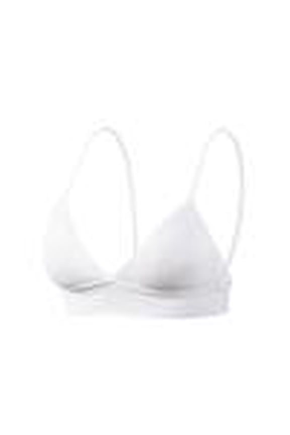 Wireless Bras for Women Seamless Thin Straps Soft Padded Triangle Cups Plunge T-Shirt Bras