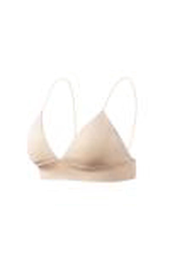 Wireless Bras for Women Seamless Thin Straps Soft Padded Triangle Cups Plunge T-Shirt Bras