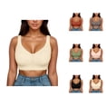 thumbnail image 1 of Wireless Bras for Women V Neck Full Coverage Adjustable Strap Workout Yoga Sports Bralettes Everyday Bra, 1 of 4