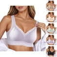 thumbnail image 1 of Wireless Bras for Women V Neck Full Coverage Lightweight Anti Sagging Seamless Bralettes Everyday Bra, 1 of 4