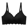 thumbnail image 1 of Wireless Bras for Women V Neck Seamless Bralettes Everyday Basic Sleeping Bras Tshirt Bra Push Up Bra with Adjustable Strap, 1 of 2