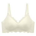 thumbnail image 1 of Wireless Bras for Women V Neck Seamless Bralettes Everyday Basic Sleeping Bras Tshirt Bra Push Up Bra with Adjustable Strap, 1 of 3