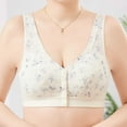 thumbnail image 1 of Wireless Bras for Women, Woman Oversized Strapless Bra With Cotton Style Front Buckle Underwear(White,85), 1 of 3