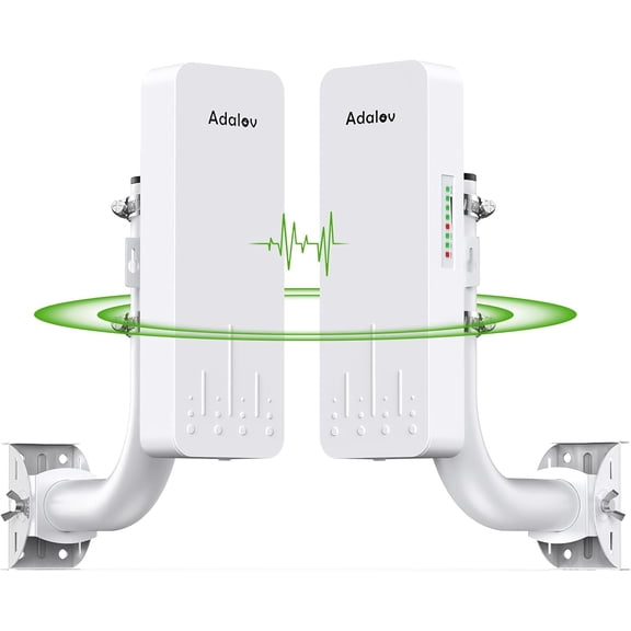 Wireless Bridge, 3KM 5.8G Point to Point Outdoor CPE, Long Range WiFi Bridges for PtP/PtMP with 14DBi High Gain Antenna for Network Sharing,Network Extend,Starlink Network Extend (CPE660)
