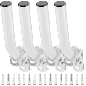 4-Pack Wireless Bridge Mount, 11 in Dual Screw Locking J Pole Mounting Bracket for Wall or Pole, 160 Adjustable, 1.38 in OD, for Outdoor Point to Point AP, CPE, WiFi Extender, Starlink