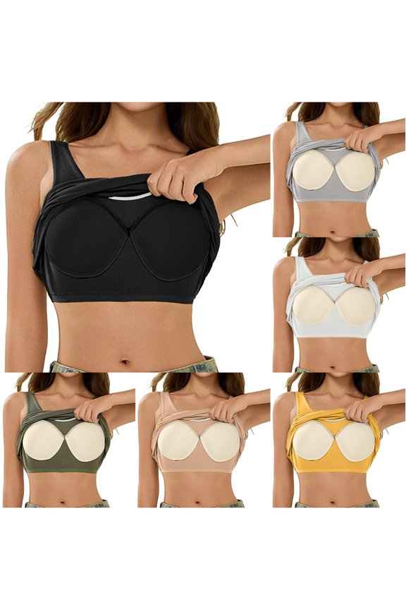Wireless Built In Bra Camisole Basic Sleeveless Undershirt Fitness Top 1x Tops Women Bathing Suit Tops for Women 42b Camisole Distressed Top Women 3 Shirts Fitness Tops for Women Sleeveless