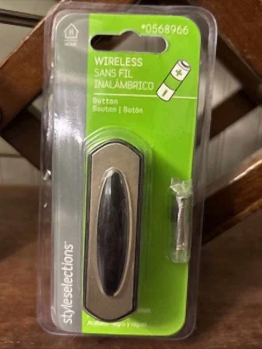 Wireless Button Doorbell New Selections Ss-7303-04 Nickel Black Finish Sealed