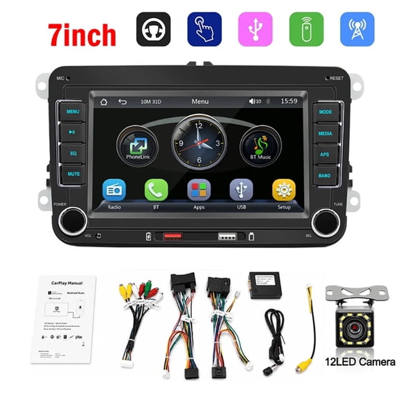 Wireless CP-CAM 7inch Car Multimedia Player Radio Wireless CarPlay Android Auto FM RDS 2 Din Player Car Radio For VW Golf MK5 MK6 Polo Passat
