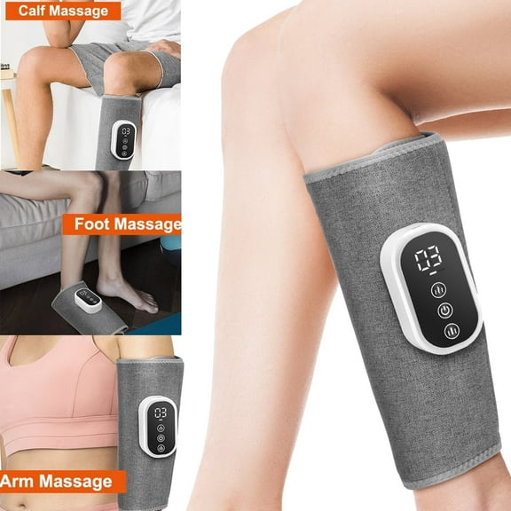 Wireless Calf Massager,360° Air Pressure Hot Compress Electric Airbag Compression Leg Massage Wrap 3 Modes 3 Heating Levels for Foot Calf Muscle Relax