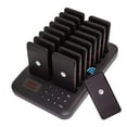 thumbnail image 1 of Wireless Calling System, Restaurant Pager Buzzer,999 Channels Calling Keypad + 16Pcs Coasters, 3 Calling Modes, 800M, For Coffee Food Court Church Nurse Clinic Queue System, 1 of 8