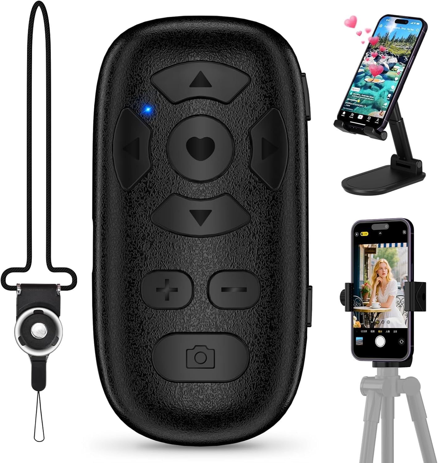 Wireless Camera Remote Shutter for Smartphones (2 Pack), Wireless Phone ...