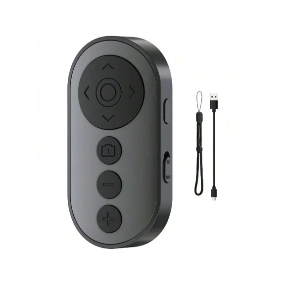 Wireless Camera Remote With Zoom/Camera Switch For Photo And Vlogging Compatible With IOS & Android Smartphone, Bluetooth Video Scrolling For , Rechargeable Page Turner For E-Book APPS