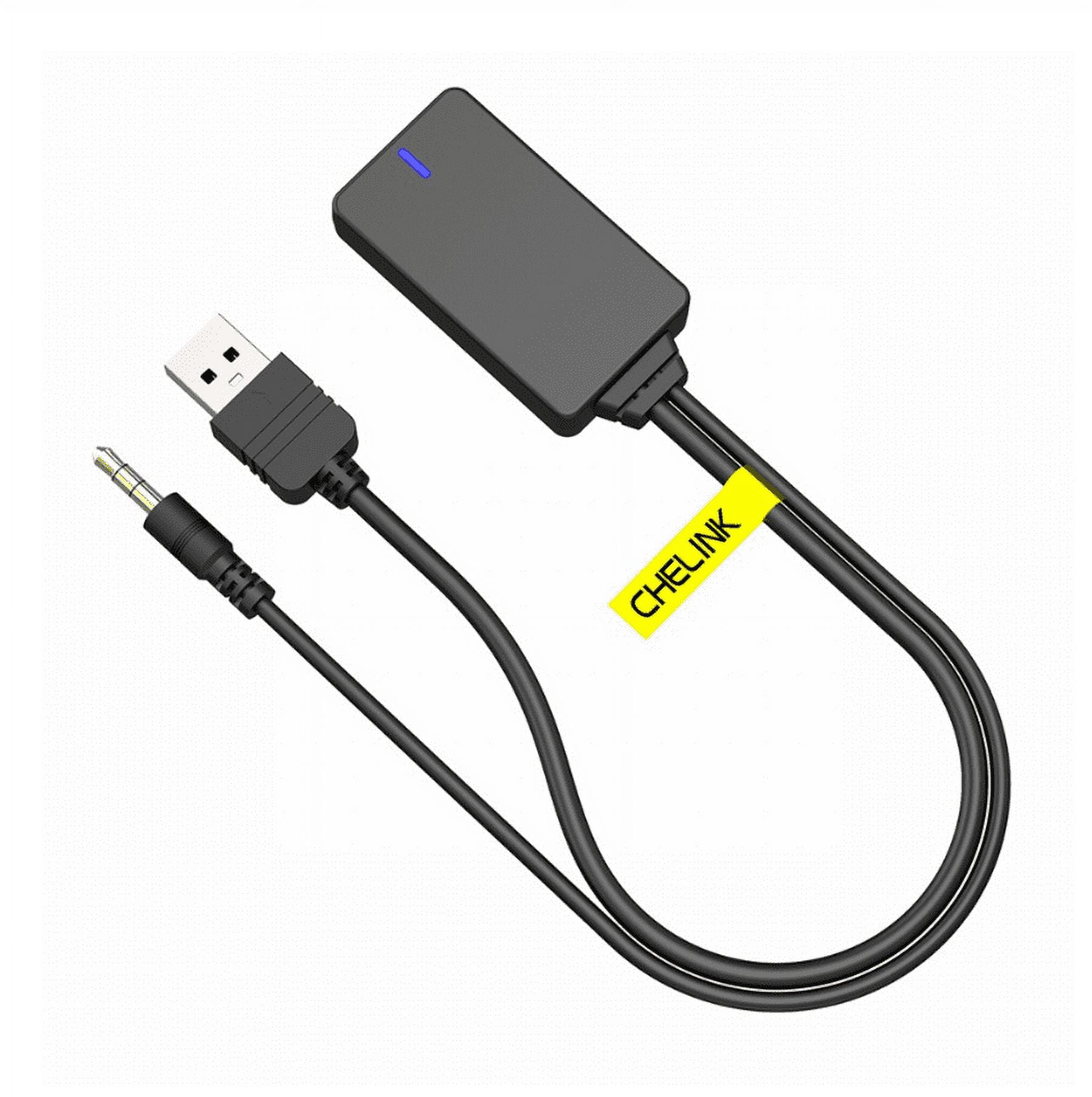  CHELINK Adaptador de receptor de música Bluetooth inalámbrico  en el coche AUX Cable USB para BMW E90 E91 E92 E93, adaptador Bluetooth  Streaming Cable Media Inerface para BMW i-pod Integración 
