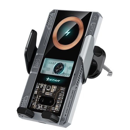 Wireless Car Charger, 3 in 1 Auto-Sensing Adjustable Long Arm Dashboard Bracket, Over-Voltage, Over-Temperature Protection, for iPhone 16 15 14, Samsung S23 etc