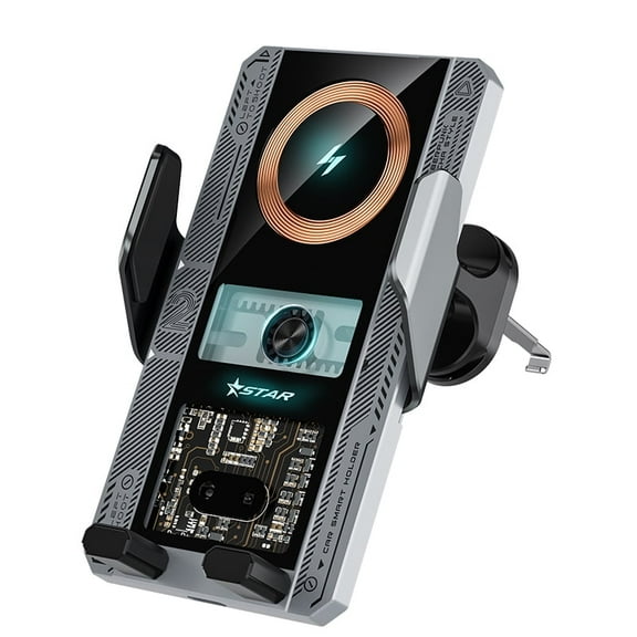 Wireless Car Charger, 3 in 1 Auto-Sensing Adjustable Long Arm Dashboard Bracket, Over-Voltage, Over-Temperature Protection, for iPhone 16 15 14, Samsung S23 etc