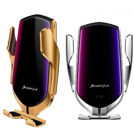 Wireless Car Charger Automatic Clamping Smart Sensor Car Air Vent Phone Wireless Charger Holder 10 W - New