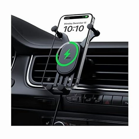 Wireless Car Charger, Baseus 15W Fast Charging Phone Mount for Car Vent, Car Phone Holder with Enlarged Charging Coil for iPhone 15 14 13 12 11 10 8 Pro Max Xs, Samsung Galaxy S&Note Series Google LG