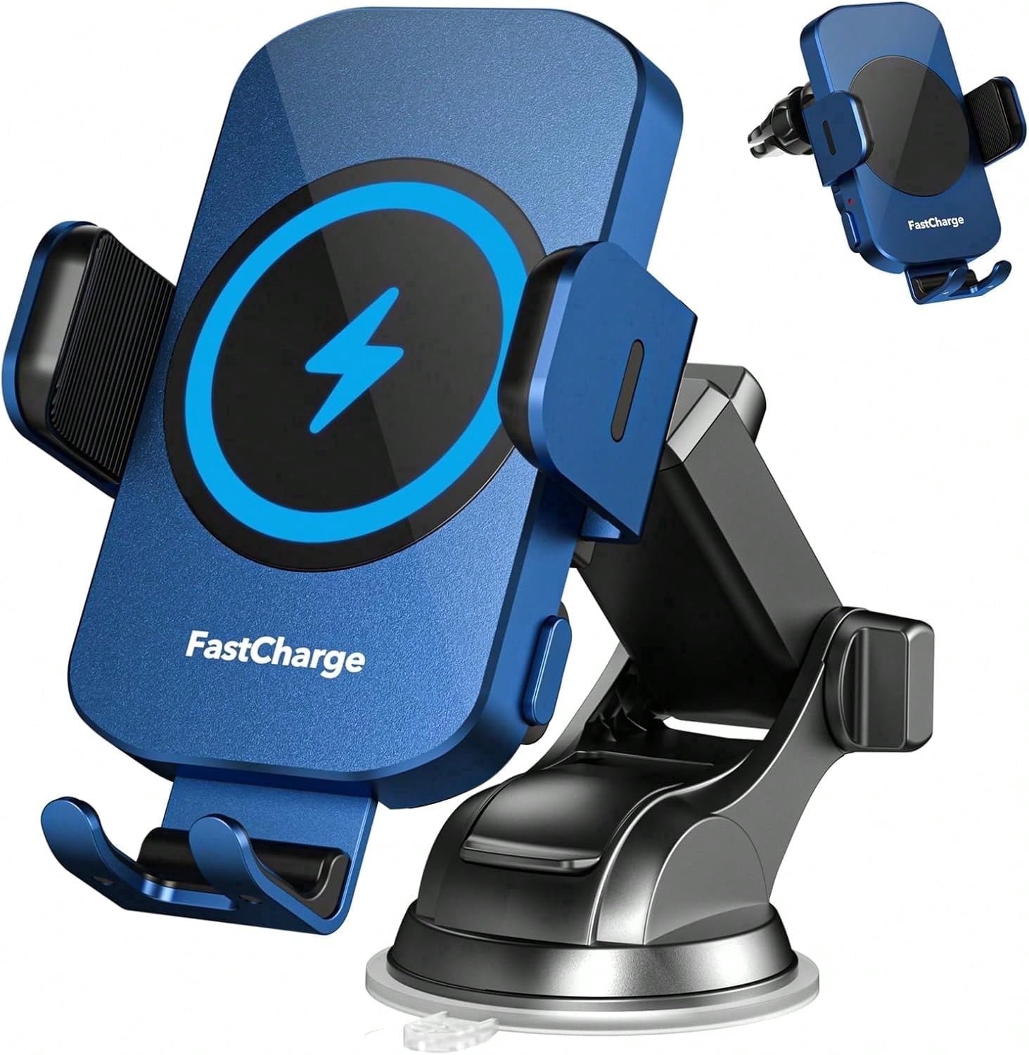 Wireless Car Charger, 15W Fast Charging Auto Clamping Car Charger Phone Mount Phone Holder fit for Iphone 16 15 14 13 12 Pro Max 11 XR XS Black