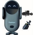 thumbnail image 1 of Wireless Car Charger Mount, Cute Car Phone Holder, Automatic Clamping Air Vent Dashboard Smart Phone Holder for iPhone 15/14/13/12/11//XS/XR/8, Samsung S23/22/21/20/Note 20, etc (Black), 1 of 11