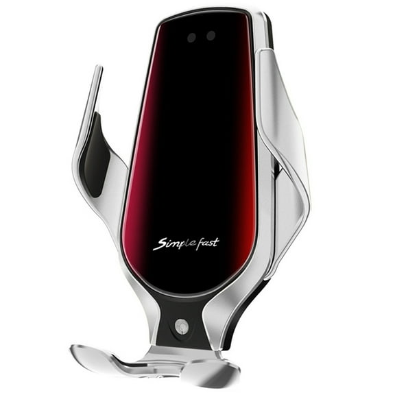 Wireless Car Charger Mount, Fast Charging Auto-Clamping Car Phone Holder Mount, Car Air Vent Holder for iPhone 14/13/12/11/11Pro/11ProMax/XSMax/XS/X/8/8+,Samsung S23/S22/S21/S20/S10/S10+, Silver