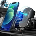 thumbnail image 1 of Wireless Car Charger Mount, Mpow 10W 7.5W Auto Clamping Qi Fast Charging Car Mount with Power Storage, Air Vent Car Phone Holder Compatible with iPhone 13/13 Pro/13 Pro Max/Galaxy S22 Ultra/S22/S21, 1 of 12