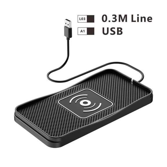 Wireless Car Charger Pad, 15W Fast Wireless Charger, Anti-Slip Universal, Car Chargers Pad for Phones, Dashboard & Desk Charging