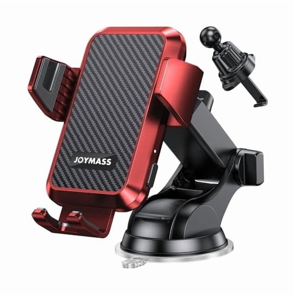 Wireless Car Charger, Phone Holders for Your Car, 15W Auto Clamping Phone Mount Car Accessories for iPhone 16 15 14 13 12 Mini Pro Max 11, Samsung Galaxy S24 Ultra S23 S22+ Note 20, etc - Red