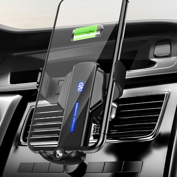 Wireless Car Charger for All Smartphones,15W Fast Charging,Auto-Clamping Car Wireless Charger A-Ir Vent Car Phone Mount Car Cell Phone Holder