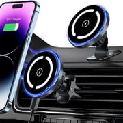 Magnetic Car Mount Charger for iPhone 18/17/16/15/14/13/12, 360°Adjustable Strong Magnetic Air Vent Mount Phone Cable Holder Mount