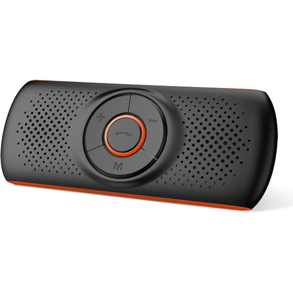 Wireless Car Kit for Handsfree Talking Car Speaker with Bluetooth in Car Speakerphone with Visor Clip, Supports Siri and Google Assistant 3W Speakers with TF Card Playback Portable Bluetooth Speaker
