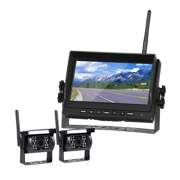 Wireless Car Monitor IR Rear View Camera Wifi Truck Parking Reverse Backup Camera 12-24V TFT LCD Car Screen ,Easy Installation
