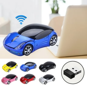 Wireless Car Shaped Mice for Laptop, Car Mouse for Computer, PC, Mini Cute Mouse with 2.4Ghz USB Receiver, 3D, 1200DPI, Silent Clicks, LED Headlights