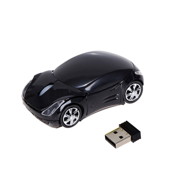 Wireless Car Shaped Mouse 2.4ghz with Usb Receiver Comfortable Grip for Pc Laptop Desktop Mac Windows Computer Office Home Work Travel Portable Use for Chromebook Notebook