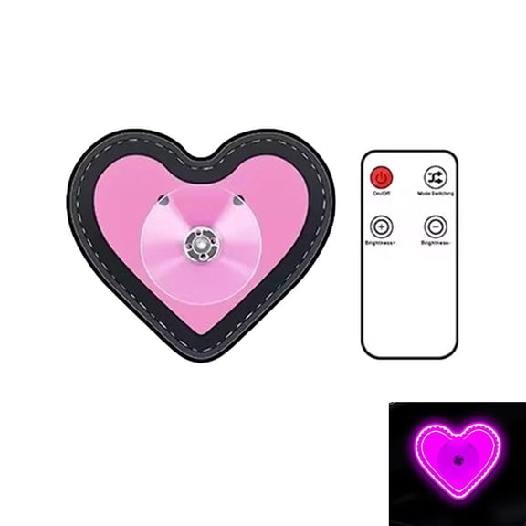 Wireless Car Solar Triangle Window Glowing Heart Ambient Lights Rechargeabl