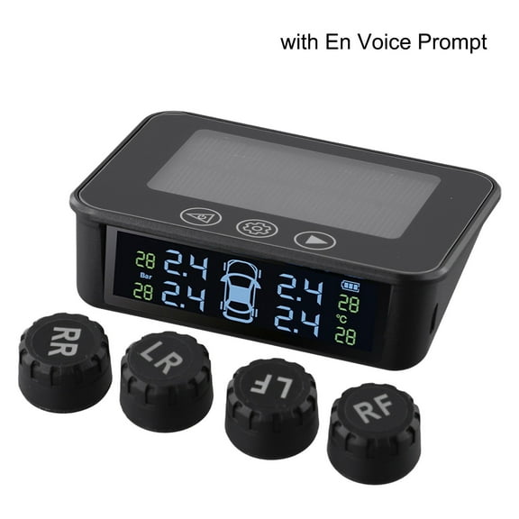 Wireless Car Tire Pressure Monitoring Solar TPMS Device with 4 Sensors