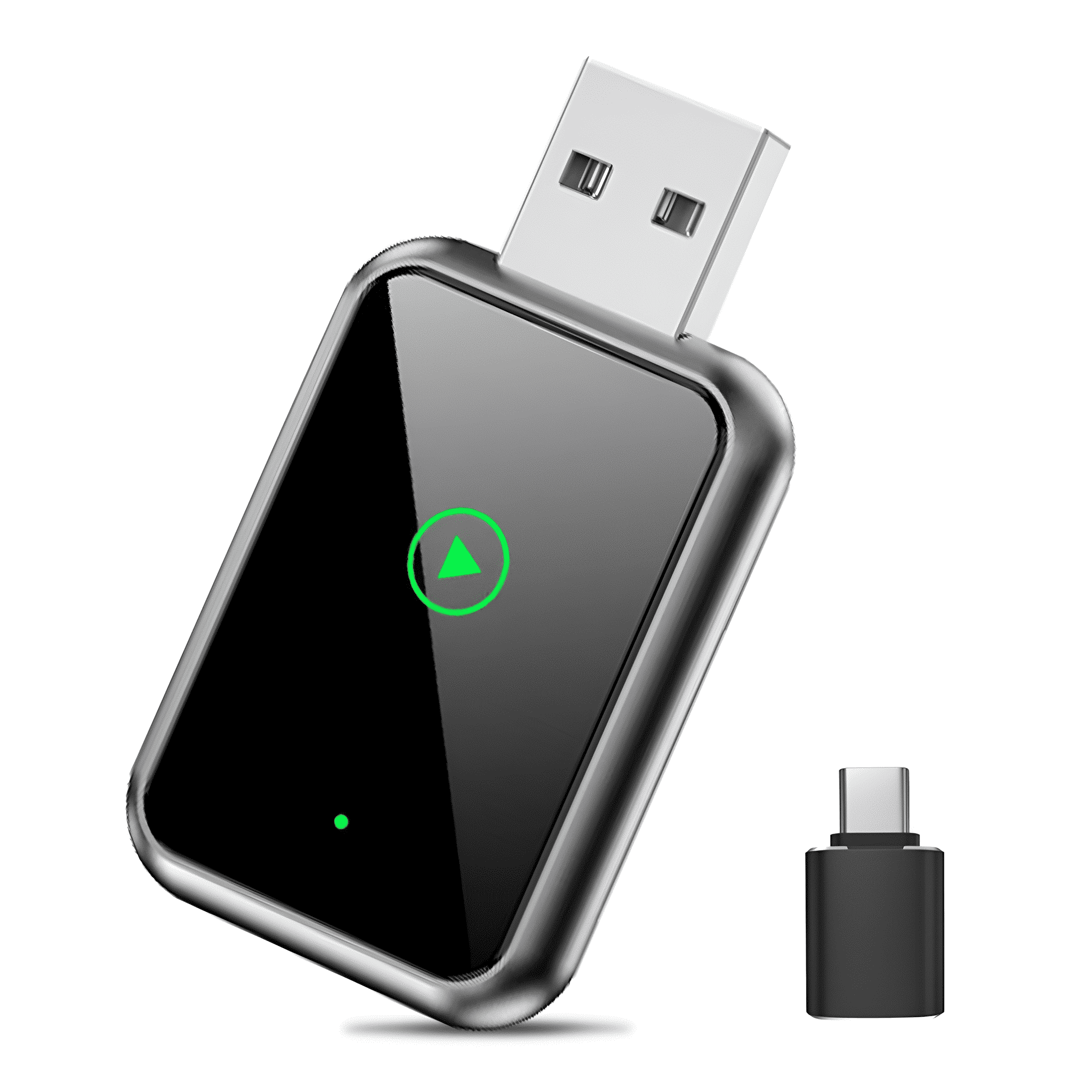 SUPBS Wireless CarPlay Adapter, USB, Low Latency, Bluetooth 2.1GHz, Wi-Fi 2.4+5.8GHz, Grey