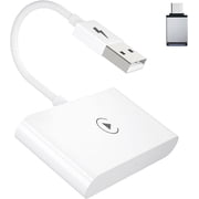 Wireless CarPlay Adapter 2024 Upgraded, Converts Factory Wired CarPlay to Wireless, Plug and Play Car Play Wireless Adapter Dongle, Compatible with iPhone Multi-User Seamless Connection, White